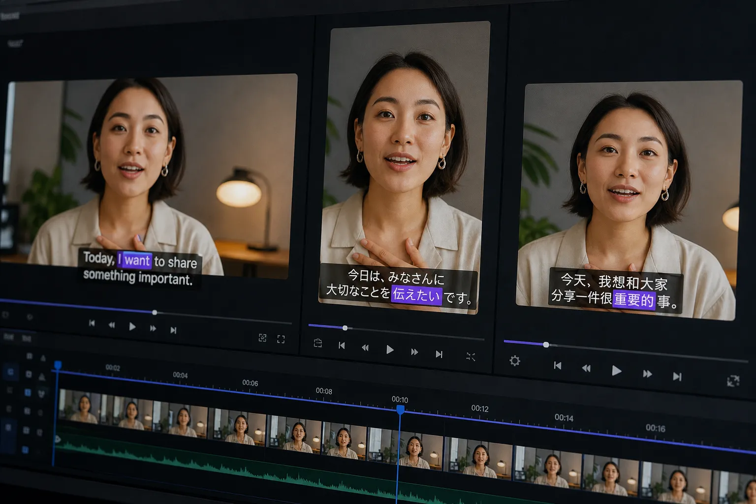 A 5-step workflow for multilingual subtitles: clean transcript, batch translate, localize and style by language, frame for platforms, export burned-in.