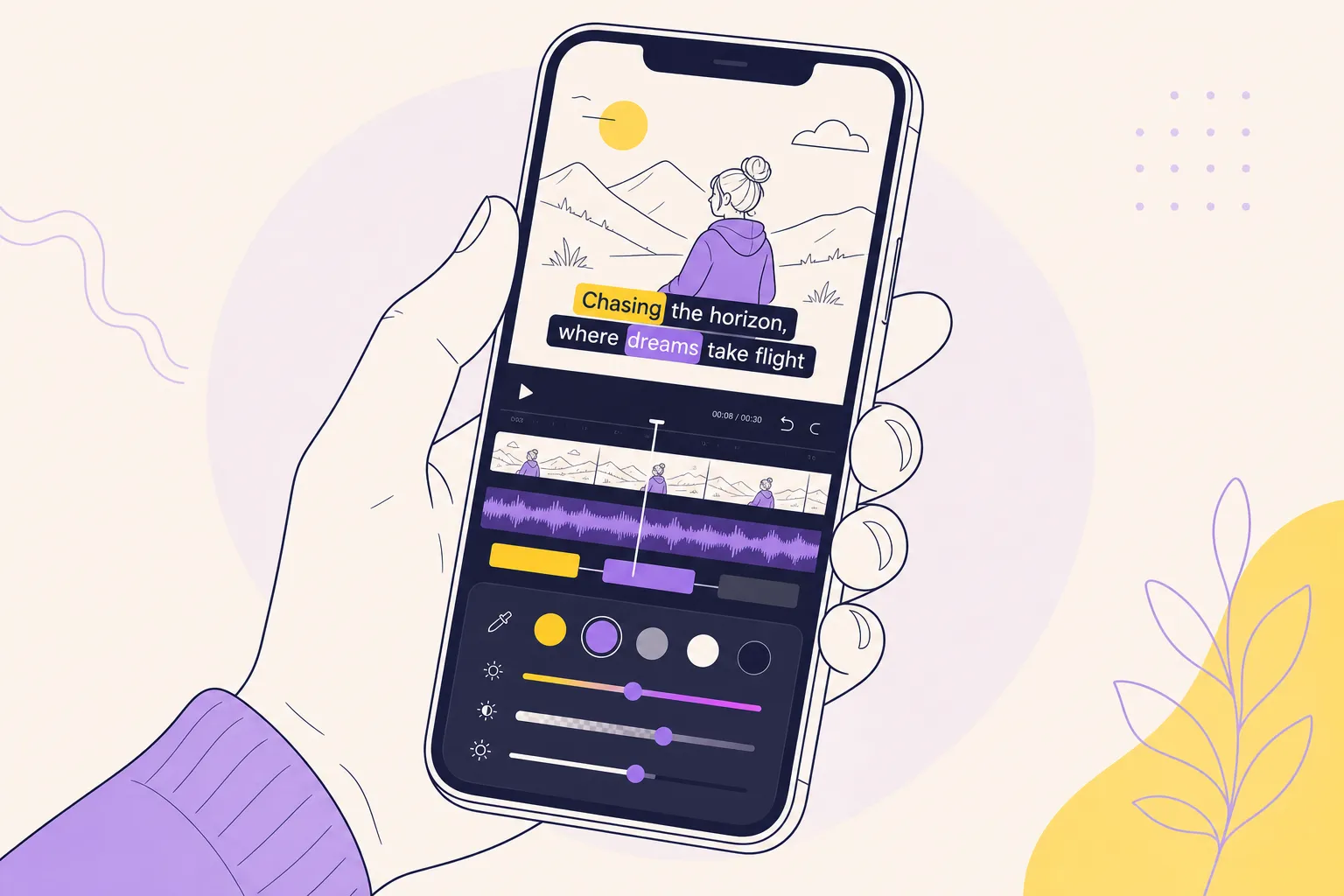 A clear AI text to voice workflow. Turn scripts into voiceovers, then add karaoke subtitles, translate, and burn captions for TikTok and YouTube.